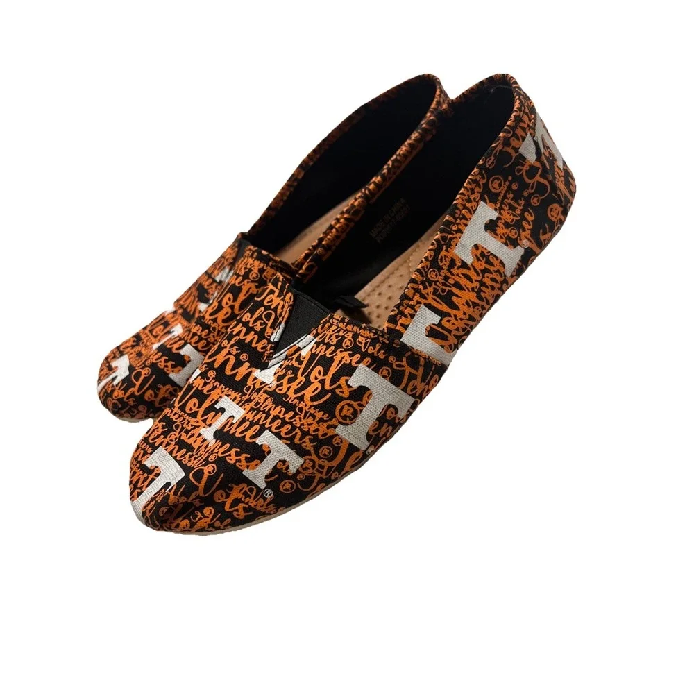 Tennessee‎ Volunteers Women's Slip On Canvas Shoes Orange White Vols Size M 7-8
